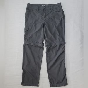 Mountain Hardwear Pants Womens 10/42 Gray Convertible Shorts Outdoor Hiking